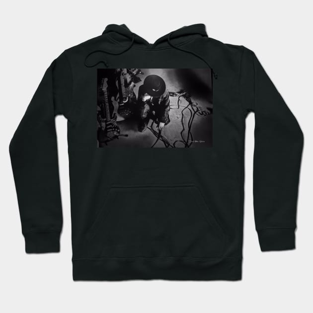 SRV - Decisions - Black and White Hoodie by davidbstudios